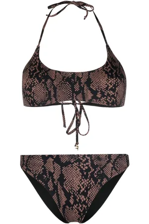 FISICO Bikini con stampa effetto pelle di serpente