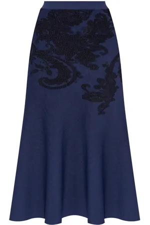 Etro Gonna midi svasato con ricamo