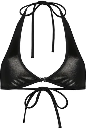 Palm Angels Top bikini con placca monogramma