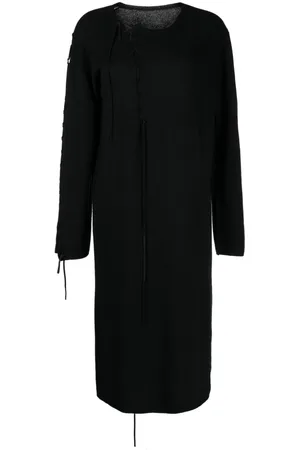 YOHJI YAMAMOTO Abito midi a maniche lunghe