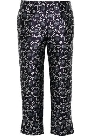 Kenzo Pantaloni crop Marguerite jacquard