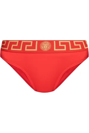 VERSACE Slip bikini con dettaglio Greca