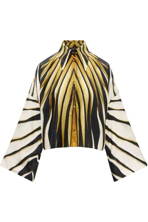 Roberto Cavalli Camicia Ray of Gold con stampa