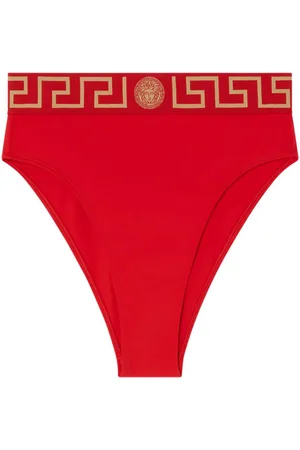 VERSACE Slip bikini Greca Border a vita alta