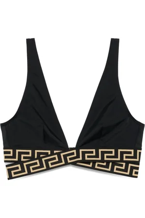 VERSACE Top bikini con dettaglio Greca