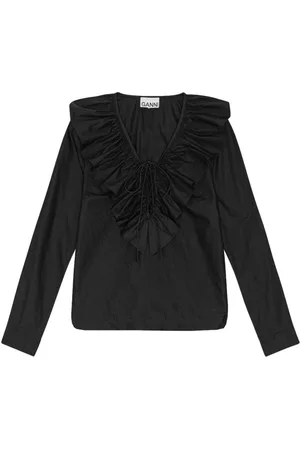Ganni Blusa con ruches