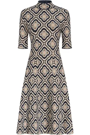 Etro Abito midi con motivo jacquard