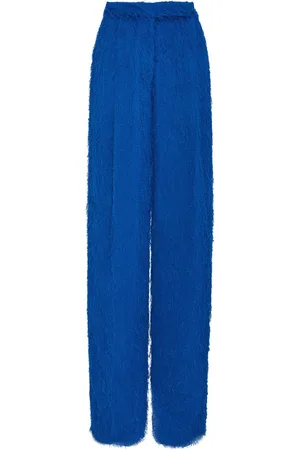 Oscar de la Renta Pantaloni a gamba ampia in fil coup?? con frange