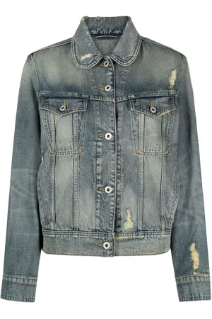 Kenzo Giacca denim con colletto alla Peter Pan