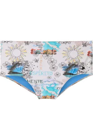 AMIR SLAMA Costume da bagno con stampa grafica
