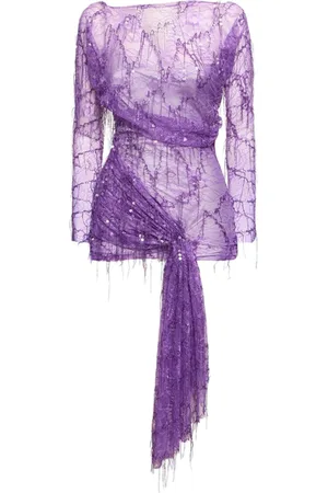 CHRISTOPHER ESBER Abito Encented Beaded Ivy Lace
