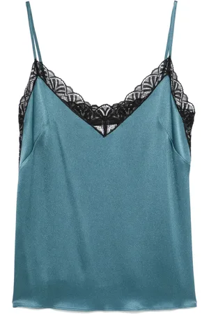 Alberta Ferretti Top con rifinitura in pizzo