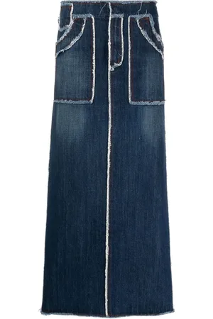 Jean Paul Gaultier Gonna denim con effetto vissuto anni 