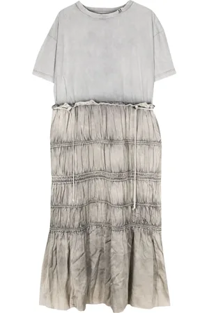 Maison Mihara Yasuhiro Abito midi smanicato con ruches