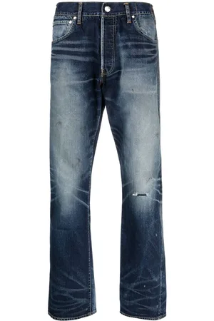 VISVIM Jeans dritti con effetto vissuto