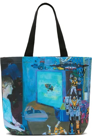 J.W.Anderson Borsa tote con stampa grafica