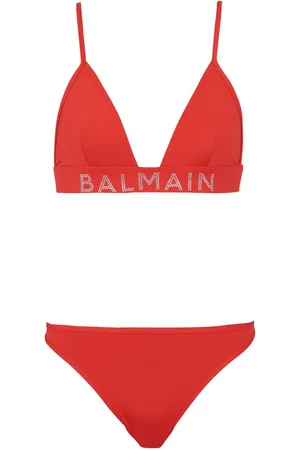 Balmain Set bikini con logo