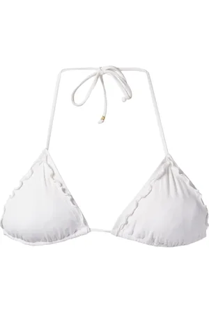 AMIR SLAMA Ruffled trim triangle bikini top