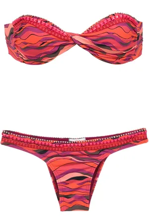 AMIR SLAMA Top bikini con stampa