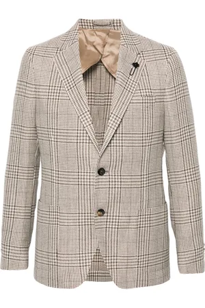 LARDINI Blazer monopetto a quadri