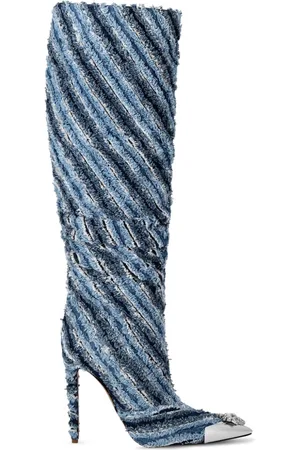 Philipp Plein Stivali denim 120mm