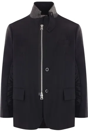 SACAI Blazer a collo alto
