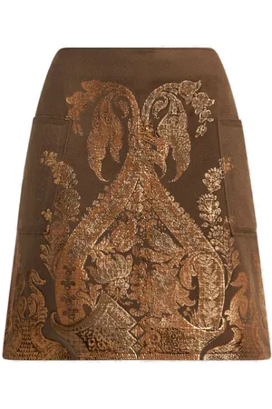 Etro Minigonna con effetto metallizzato