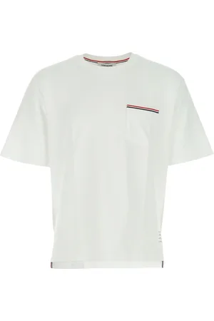 Thom Browne T-shirt con banda RWB