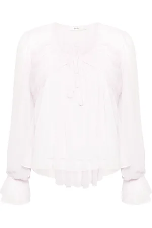B+AB Blusa semi trasparente