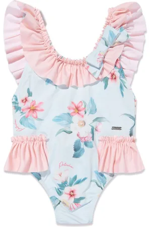 PATACHOU Costume intero a fiori con ruches