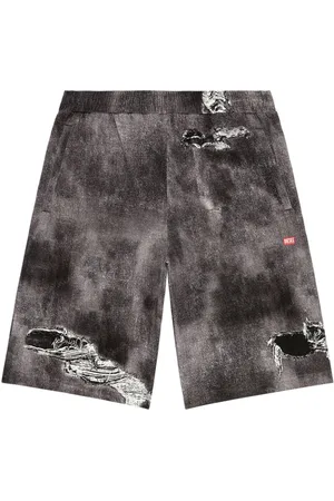 Diesel Shorts sportivi con stampa effetto vissuto