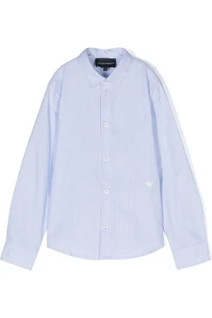 Emporio Armani Camicia a righe con ricamo
