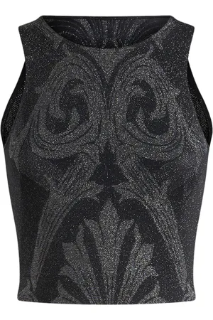 Etro Canotta con effetto metallizzato