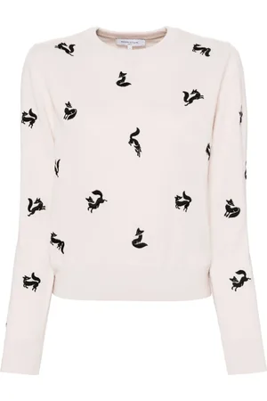 Maison Kitsuné Maglione con ricamo