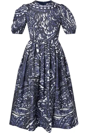 Erdem Abito midi con maniche a palloncino