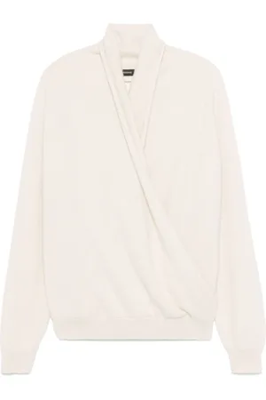 Frenckenberger Maglione con scollo a incrocio