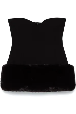 MAGDA BUTRYM Corsetto con bordo in finta pelliccia