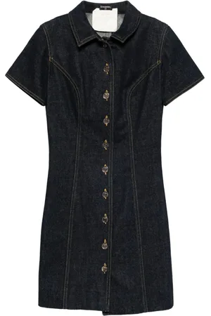 CHANEL Abito denim a maniche corte anni 