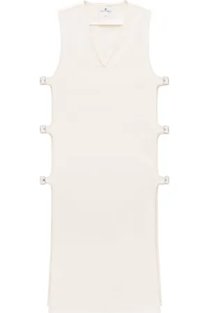 Courrèges Abito denim con fibbie