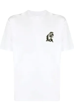 Emporio Armani T-shirt con ricamo French Bulldog