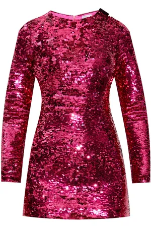 Vetements Abito corto con paillettes in tweed