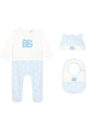 Dolce & Gabbana Set neonato con logo DG
