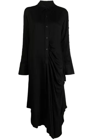YOHJI YAMAMOTO Chemisier midi drappeggiato