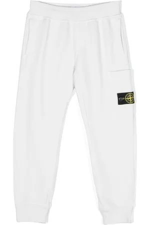 Stone Island Pantaloni sportivi con applicazione Compass