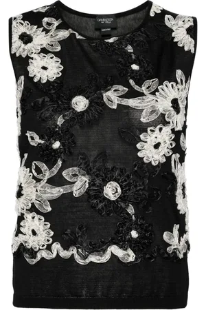 Giambattista Valli Canotta con ricamo a fiori