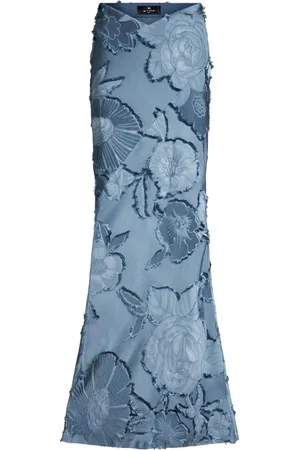 Etro Gonna lunga a fiori jacquard