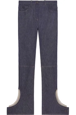 Courrèges Jeans dritti con ricamo