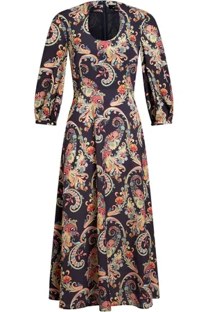 Etro Abito midi con stampa paisley
