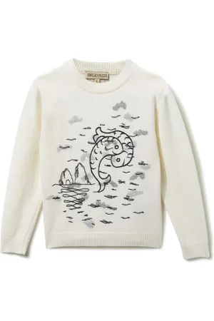 PUCCI Junior Maglione con ricamo Pesci