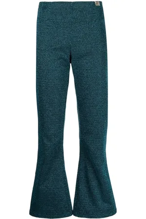 Maison Mihara Yasuhiro Pantaloni svasati metallizzati